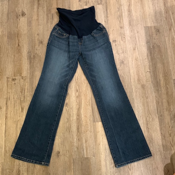 INDIGO BLUE maternity bootcut/flare blue jeans size Medium Long - Picture 1 of 3